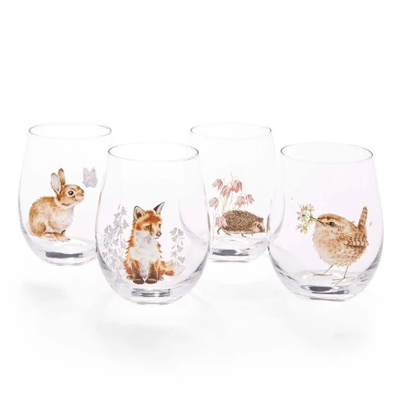 Wrendale Designs Tumbler Glasses, 4 pcs