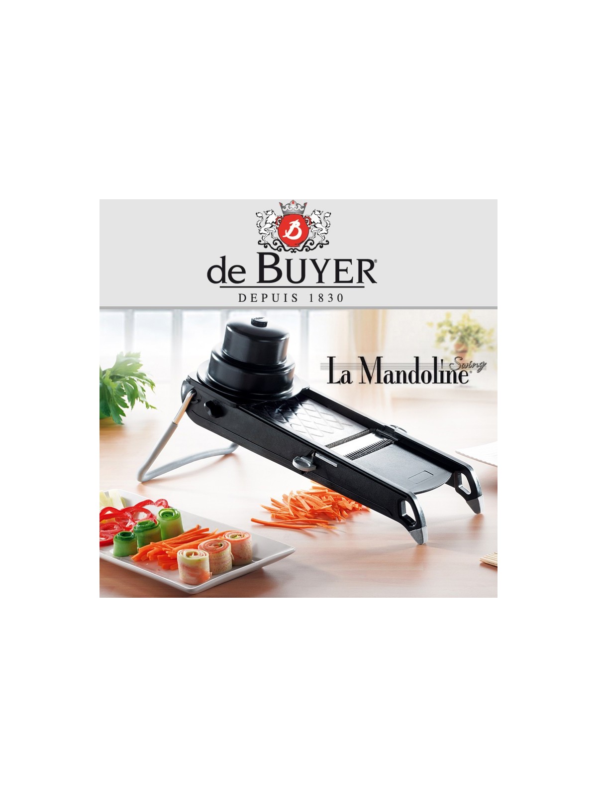 De Buyer Mandolīne rīvju komplekts Swing Plus, melns