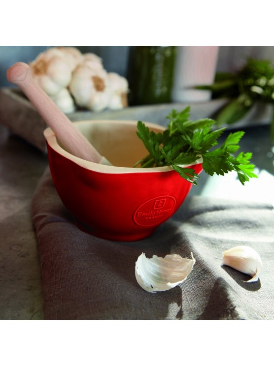 Emile Henry Mortar&pestle 15 cm/0.6 l