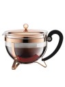Bodum заварочный чайник Chambord 1.3л, фильтр металлический, медный
