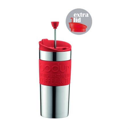 Bodum metallist reisikruus Travel Press 0.35l, lisakaanega