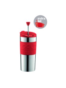 Bodum metallist reisikruus Travel Press 0.35l, lisakaanega