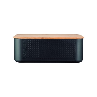 Bodum leivakast väike Bistro 30x10x20cm, plastik/ bambuskaas, must, valge