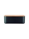 Bodum leivakast väike Bistro 30x10x20cm, plastik/ bambuskaas, must, valge