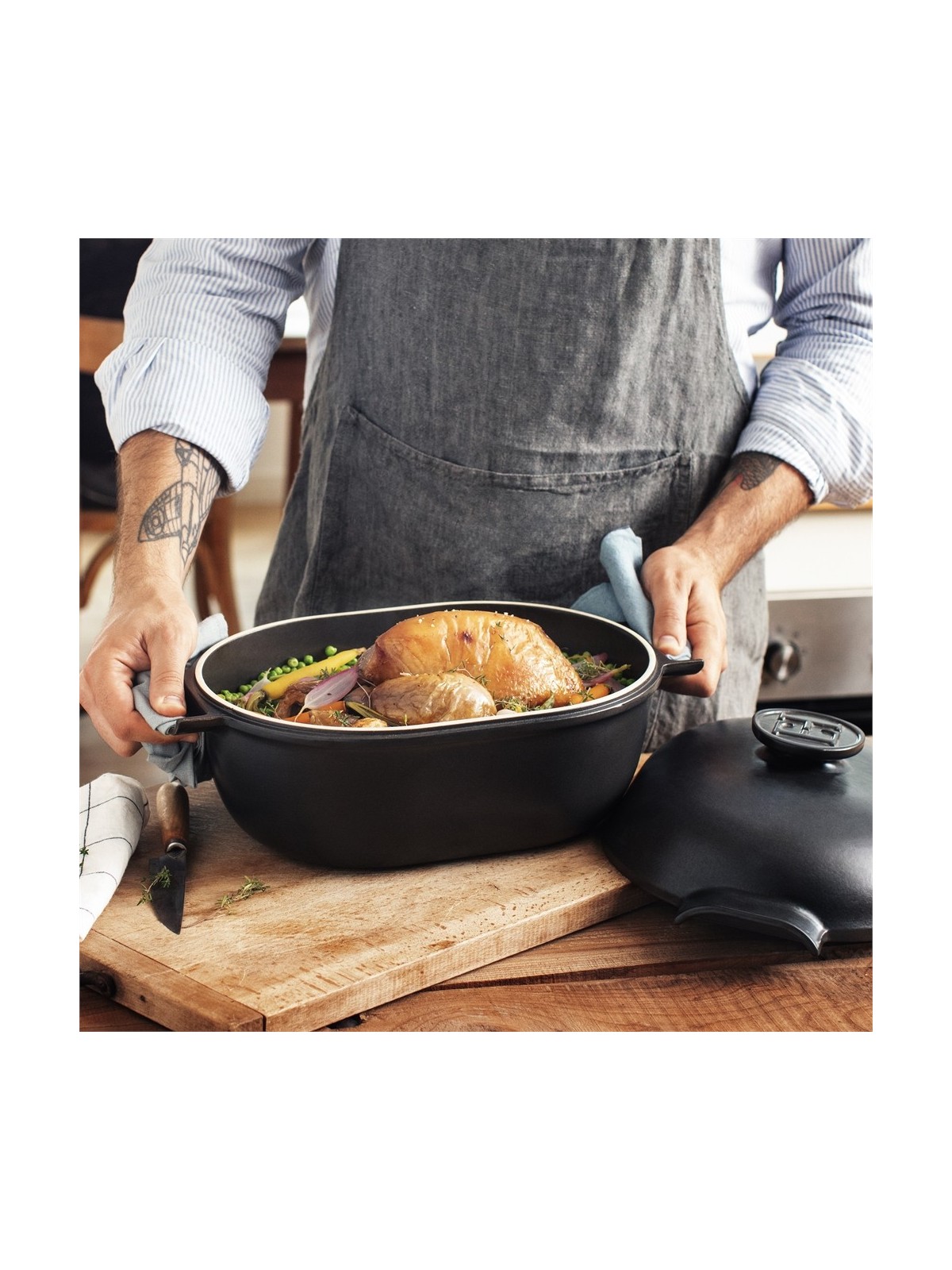 Emile Henry Oval Casserole Delight 4.5 l, induction compatible