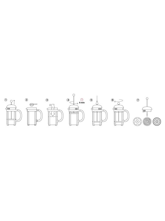 Bodum kahvi pressopannu Chambord, kupari