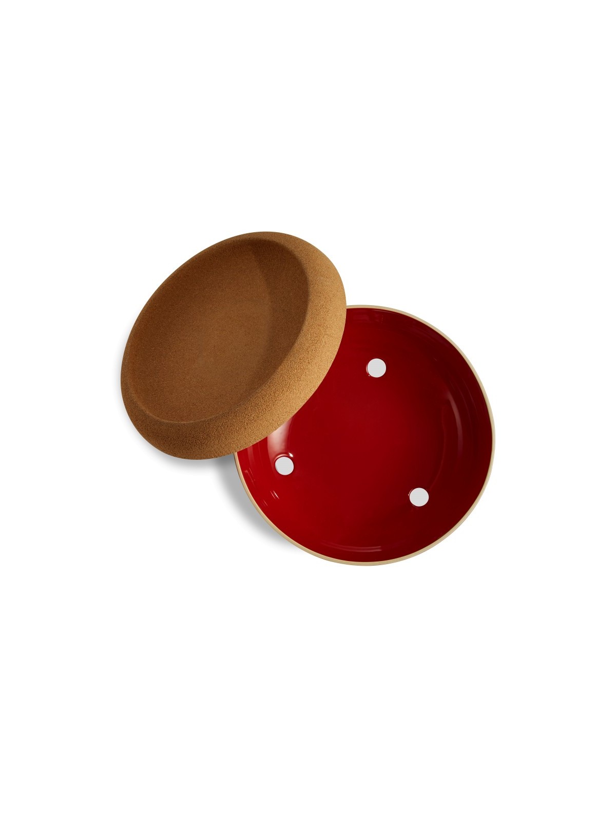 Küüslaugu purk korgist kaanega 13,4cm/1L, granaatõuna punane, beež