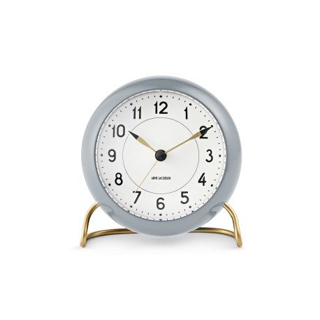Arne Jacobsen Station lauakell+alarm, hall/valge