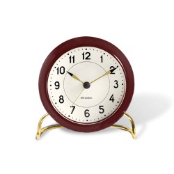 Rosendahl настольные часы + будильник Arne Jacobsen Station, бордовый/белый