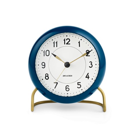 Rosendahl настольные часы + будильник Arne Jacobsen Station, сине-зеленый/белый