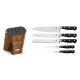 Grunwerg Rockingham Forge Sharp'N Series Acacia Wood Knife Block Set