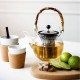 ASSAM teapot 1,5 l, with metal strainer, bamboo handle