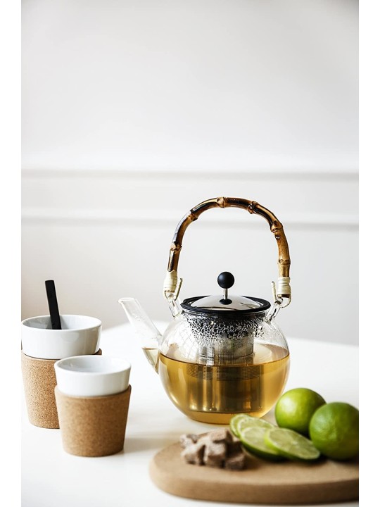 Bodum ASSAM tējkanna, metāla filtrs, bambusa rokturis