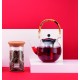 ASSAM teapot 1,5 l, with metal strainer, bamboo handle
