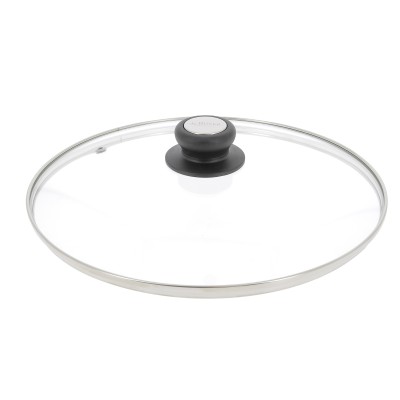 de Buyer Glass Lid With Bakelite/Stainless Steel Knob