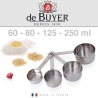 de Buyer Set of 4 Stainless Steel Measuring Cups