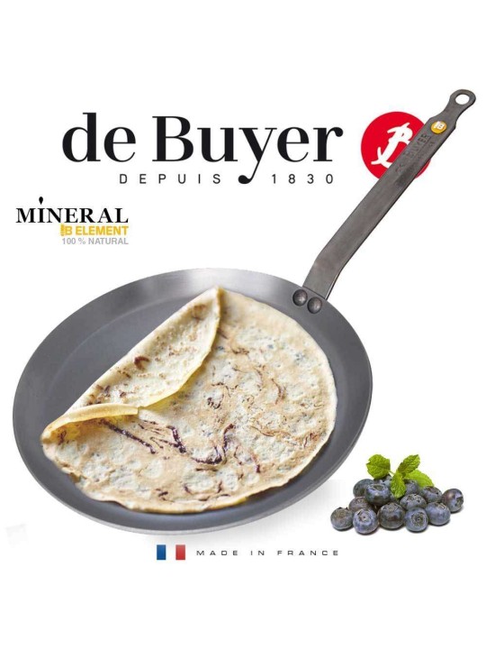 De Buyer tērauda pankūku panna/Crepe Mineral B Element