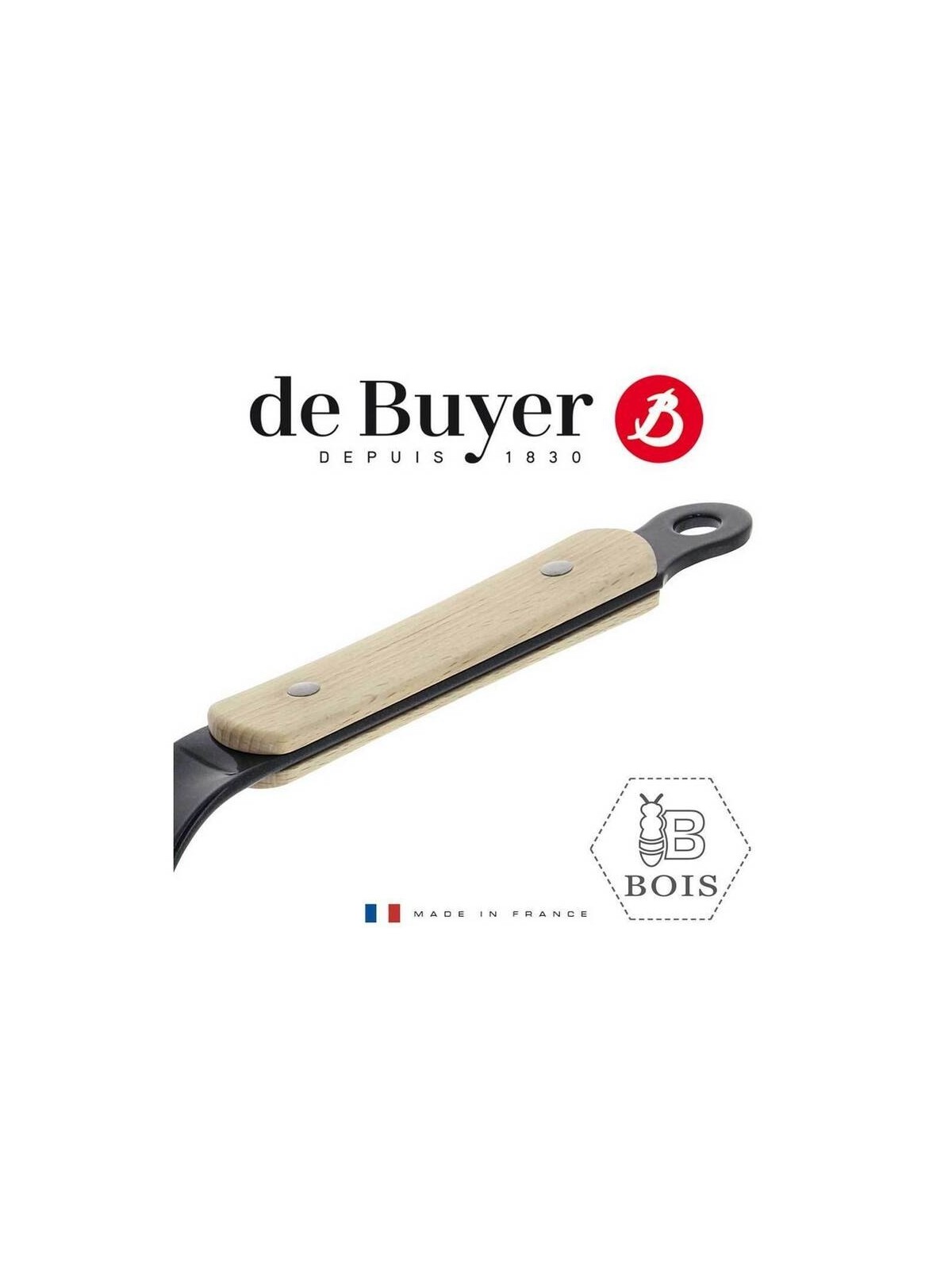 de Buyer pannkoogipann Mineral B B Bois , 27 cm/3 auku, puidust käepide