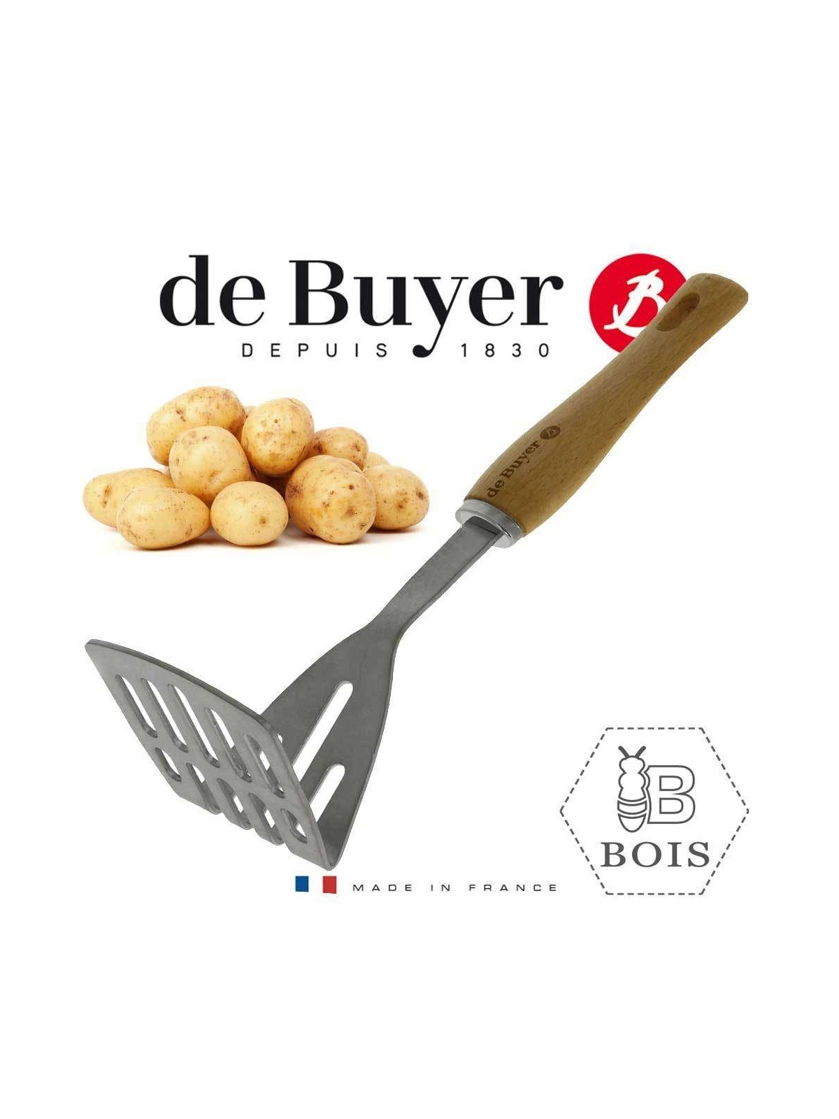 de Buyer kartulitamp B Bois, puidust käepide