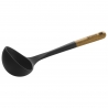 Staub Black Silicone Soup Ladle Solid Acacia wood